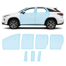 Антигравійна захисна бронеплівка за лекалами для Lexus RX AL20 2015-2018 - зони дверей і стійки вікон