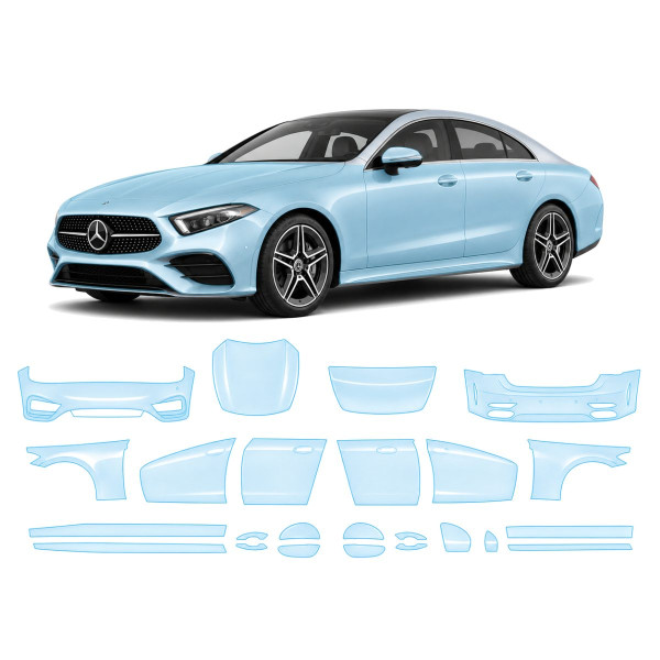 Антигравійна захисна бронеплівка за лекалами для Mercedes-Benz CLS C257 2018-2021 - повний кузов