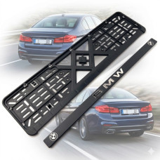 Рамка номера BMW 3D напис хромований / Поліпропілен гнучкий морозостійкий