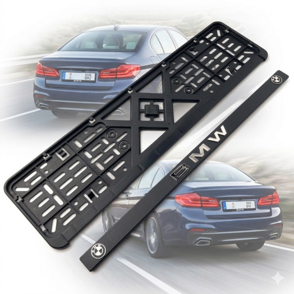 Рамка номера BMW 3D напис хромований / Поліпропілен гнучкий морозостійкий