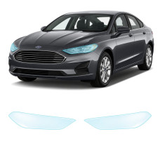 Антигравийная защитная бронепленка по лекалам для Ford Fusion (US) II facelift 2017-2020 - оптика (фары и ПТФ)