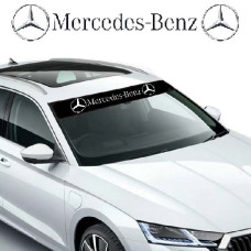 Наклейка на лобове скло авто MERSEDES-BENZ 135 x 1000 мм Зовнішня Чорна