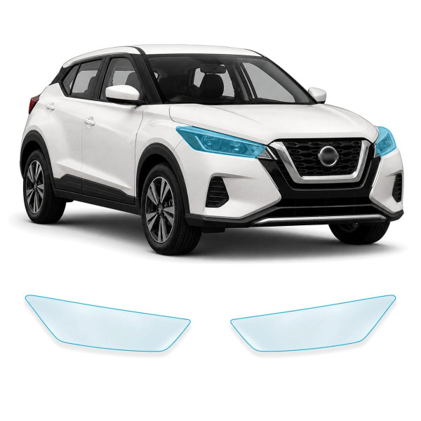 Антигравийная защитная бронепленка по лекалам для Nissan Kicks P15 2018-2024 - оптика (фары и ПТФ)