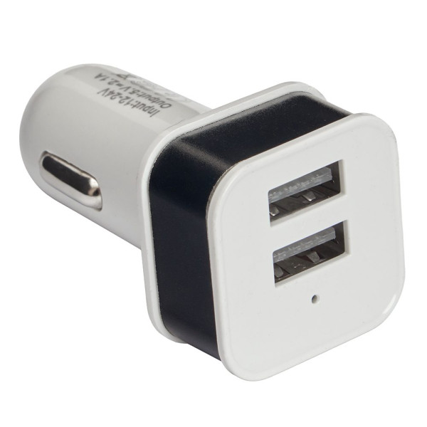 Автомобильное зарядное устройство VOIN 10,5W, 2USB 12/24V - 5V 2,1A (C-36210)