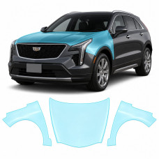 Антигравийная защитная бронепленка по лекалам для Cadillac XT4 I 2019-2023 - капот и передние крылья