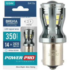 LED автолампа PowerPro 12/24V P21W 14x2835SMD 350Lm 6000K CANbus Оригінал BA15s 2 шт (10301X2)