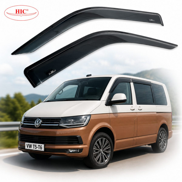 Дефлектори вікон вітровики HIC для Volkswagen T5- T6 2003-2015 2 шт (VW02-IJ)