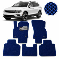Килимки в салон EVA для Volkswagen Tiguan II USA Allspace 2015- з підп'ятником Сині 5 шт