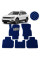 Коврики в салон EVA для Volkswagen Tiguan II USA Allspace 2015- с подпятником Синие 5 шт