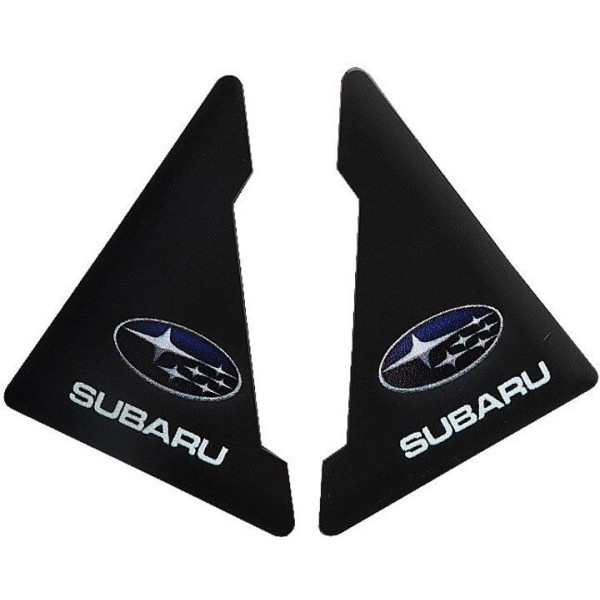 Захист кутів дверей SUBARU 2 шт Гумові 45х58х47 мм на скотчі Чорні Посилені (протиударні чохли від сколів)