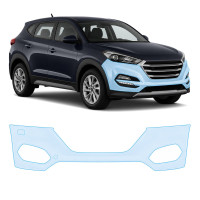 Антигравийная защитная бронепленка по лекалам для Hyundai Tucson TL 2015-2018 - передний бампер