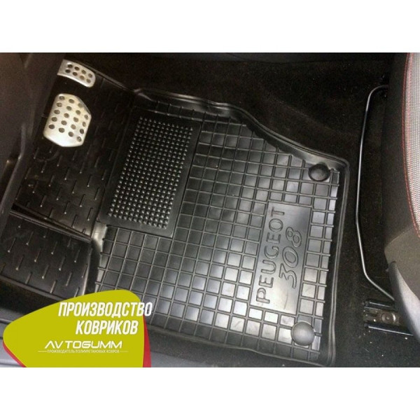 Водительский коврик в салон Peugeot 308 2008- (Avto-Gumm)