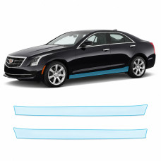 Антигравійна захисна бронеплівка за лекалами для Cadillac ATS I 2013-2019 - нижня зона кузова пороги