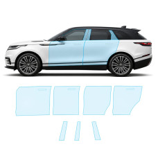 Антигравийная защитная бронепленка по лекалам для Land Rover Range Rover Velar L560 2017-2020 - зоны дверей и стойки окон