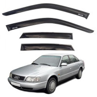 Дефлектори вікон вітровики Audi A6 (C4) Седан 1990-1997 Скотч 3M Voron Glass