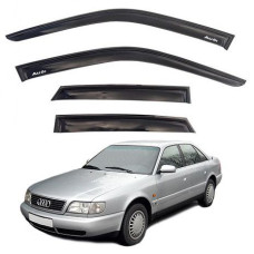 Дефлектори вікон вітровики Audi A6 (C4) Седан 1990-1997 Скотч 3M Voron Glass