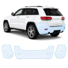 Антигравийная защитная бронепленка по лекалам для Jeep Grand Cherokee WK2 facelift 2014-2021 - задний бампер