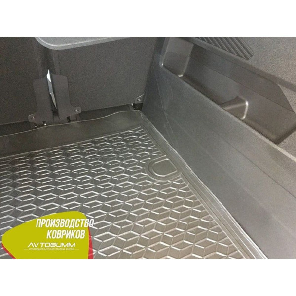 Автомобільний килимок в багажник Peugeot Rifter 2019- / Citroen Berlingo 2019 - довга база / Гумовий (Avto-Gumm)