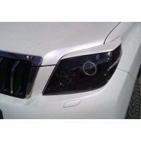 Реснички фар Fly для Toyota Land Cruiser Prado 150 09-14 доресталинг Черные 2 шт