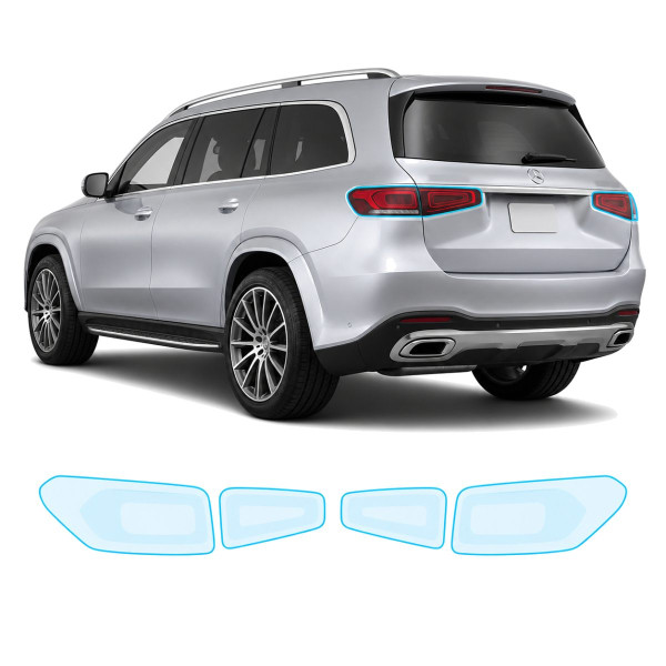 Антигравійна захисна бронеплівка за лекалами для Mercedes-Benz GLS X167 2019-2023 - задні ліхтарі стопи