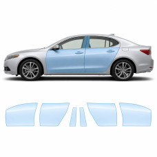 Антигравийная защитная бронепленка по лекалам для Acura TLX I 2015-2017 - зоны дверей и стойки окон