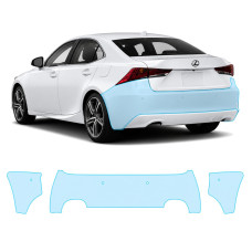 Антигравийная защитная бронепленка по лекалам для Lexus IS XE30 facelift 1 2017-2020 - задний бампер