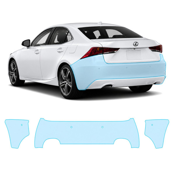 Антигравійна захисна бронеплівка за лекалами для Lexus IS XE30 facelift 1 2017-2020 - задній бампер