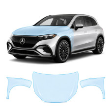Антигравійна захисна бронеплівка за лекалами для Mercedes-Benz EQE SUV X294 2022- капот і передні крила