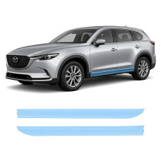 Антигравийная защитная бронепленка по лекалам для Mazda CX-9 TC facelift 2020-2023 - нижняя зона кузова пороги