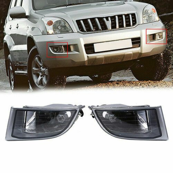 Противотуманные фары для Toyota Prado FJ120 2003-2009 H3 12V 55W с проводкой Комплект (TY-040)