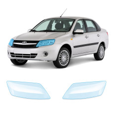 Антигравийная защитная бронепленка по лекалам для LADA Granta 2190 2011-2018 - оптика (фары и ПТФ)
