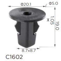 Кліпса для обшивки Toyota, Lexus, Honda (9018906065, 90189-06065, 14230) (C1602)