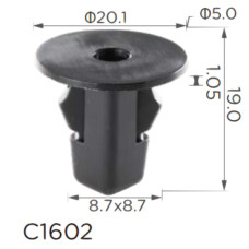 Кліпса для обшивки Toyota, Lexus, Honda (9018906065, 90189-06065, 14230) (C1602)