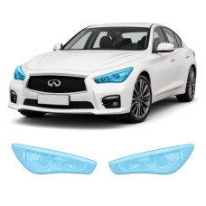 Антигравійна захисна бронеплівка за лекалами для Infiniti Q50 V37 2013-2017 - оптика (фари та ПТФ)