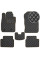 Коврики в салон для Ford Fiesta Седан USA 2008-2019 Экокожа Коричневые 5 шт (Rombus)