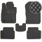 Коврики в салон для Ford Fiesta Седан USA 2008-2019 Экокожа Коричневые 5 шт (Rombus)