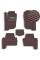 Коврики в салон EVA для Mitsubishi Pajero Sport II 2008- с подпятником Коричневые 5 шт