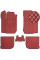 Коврики в салон для Volkswagen Golf IV 1997-2003 Экокожа Красные 5 шт (Rombus)