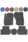Килимки у салон для Mitsubishi Outlander 2012-2020 Екошкіра с подпятником Черные 5 шт (Rombus)