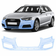 Антигравийная защитная бронепленка по лекалам для Audi A4 B9 2015-2019 - передний бампер