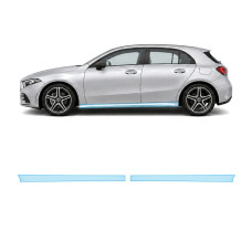 Антигравійна захисна бронеплівка за лекалами для Mercedes-Benz A-Class W177 2018-2022 - нижня зона кузова пороги