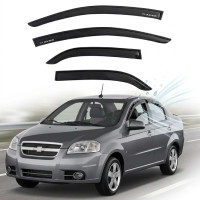 Дефлекторы окон ветровики Chevrolet Aveo T250 2006-2012 Седан Скотч 3M Voron Glass