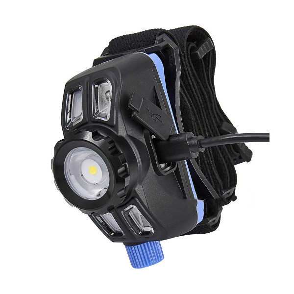 Фонарь налобный Brevia 400Lm, 5W LED, Zoom, Sensor, 1400mAh IP65