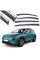 Дефлекторы окон ветровики Benke для Hyundai Kona 2019- Хром Молдинг Нержавейка 3D (BHYEN1823-W/S)