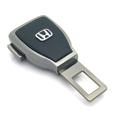 Заглушка переходник ремня безопасности с логотипом Honda Темный хром 1 шт