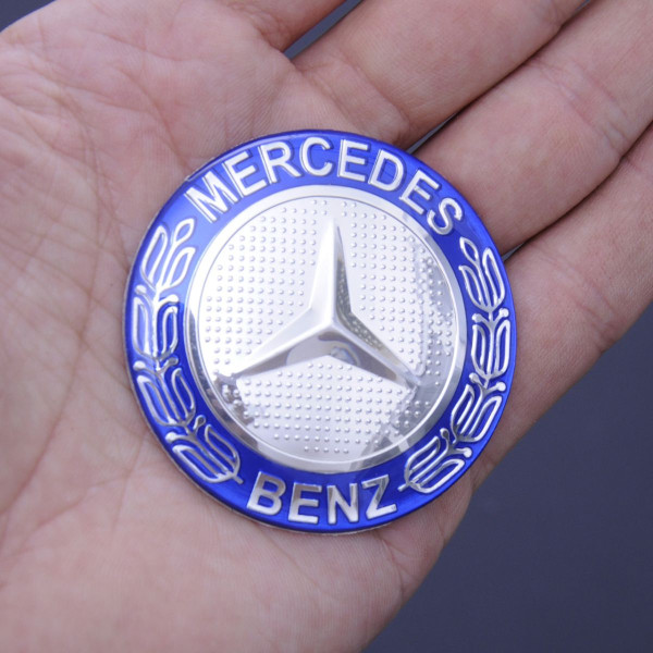 Емблема для Mercedes 52 мм металева скотч