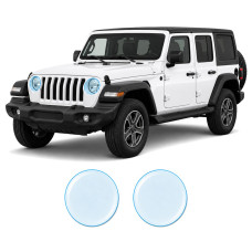 Антигравийная защитная бронепленка по лекалам для Jeep Wrangler JL 2018-2023 - оптика (фары и ПТФ)