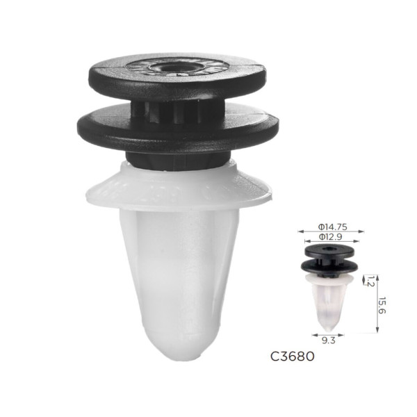 Клипса крепления обшивки дверей молдинг салон VW SEAT SKODA (3C0867333 15722) (C3680)