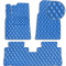 Коврики в салон для Chevrolet Captiva 2006-2010 Экокожа с подпятником Синие 5 шт (Rombus)