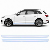 Антигравийная защитная бронепленка по лекалам для Audi Q7 4M second facelift 2024- нижняя зона кузова пороги